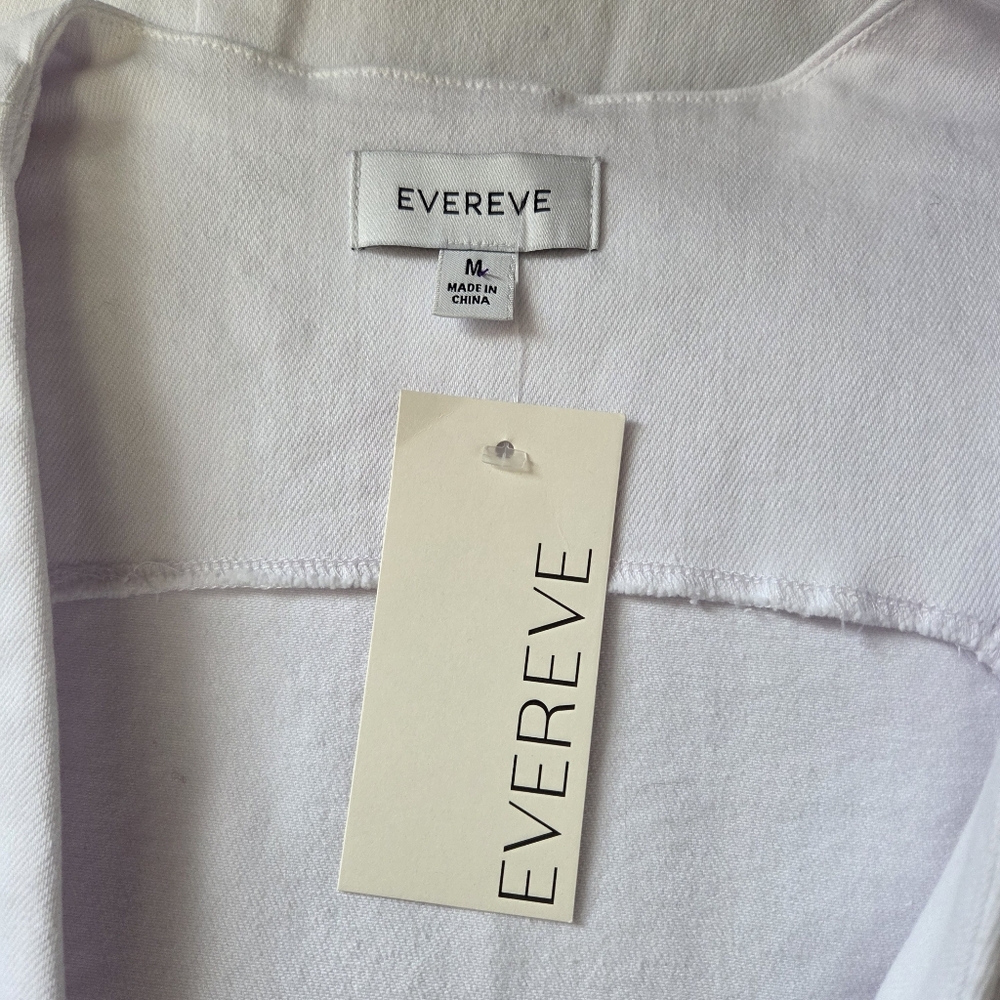 EVEREVE NWT Sierra Denim Vest White Medium - Picture 5 of 8